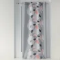 Rideau a oeillets 140 x 260 cm polyester imprimé Eden blush Gris