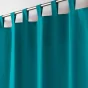 Rideau a passants 140 x 260 cm polyester uni essentiel Petrole