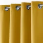 Rideau a oeillets metal 140 x 280 cm polyester uni essentiel Miel