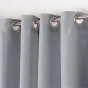 Rideau a oeillets metal 140 x 180 cm polyester uni essentiel Gris