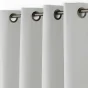 Rideau a oeillets metal 140 x 180 cm polyester uni essentiel Gris
