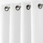 Rideau a oeillets metal 140 x 180 cm polyester uni essentiel Blanc