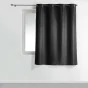 Rideau a oeillets metal 140 x 180 cm polyester uni essentiel Noir