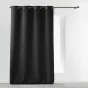 Rideau a oeillets metal 140 x 260 cm polyester uni essentiel Noir