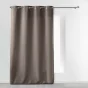 Rideau a oeillets metal 140 x 260 cm polyester uni essentiel Taupe
