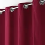 Rideau a oeillets 140 x 240 cm coton uni panama Bordeaux