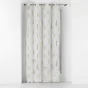 rideau a oeillets 140 x 260 cm polyester imprime metallise sunny gold