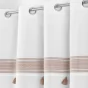 Rideau tamisant 140 x 240 cm coton + haut brodé Amaya Rose