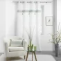 Rideau tamisant 140 x 240 cm coton + haut brodé Amaya Menthe