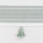 Rideau tamisant 140 x 240 cm coton + haut brodé Amaya Menthe