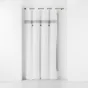 Rideau tamisant 140 x 240 cm coton + haut  brodé Amaya Gris