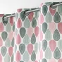 Rideau tamisant a oeillets 140 x 260 cm polyester Palpito Rose