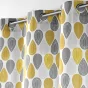 Rideau Tamisant a oeillets 140 x 260 cm polyester Palpito Jaune/blanc