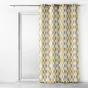 Rideau Tamisant a oeillets 140 x 260 cm polyester Palpito Jaune/blanc