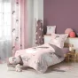 Rideau a oeillets 140 x 260 cm polyester imprime petite princesse Rose