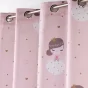 Rideau a oeillets 140 x 260 cm polyester imprime petite princesse Rose