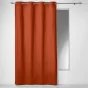 Rideau a oeillets 140 x 240 cm coton uni panama Terracotta