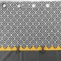 rideau a oeillets 140 x 240 cm coton uni+top imprime+pompons neo casa