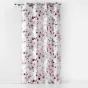 Rideau a oeillets 140 x 240 cm velours imprime velvet flower Blanc