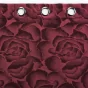 Rideau a oeillets 140 x 260 cm jacquard rosalina Bordeaux