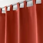 Rideau a passants 140 x 260 cm polyester uni essentiel Terracotta