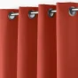 Rideau a oeillets metal 140 x 180 cm polyester uni essentiel Terracotta