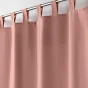 Rideau a passants 140 x 260 cm polyester uni essentiel Rose Poudre