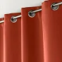 Rideau occultant à œillets 140 x 180 cm – Uni Orange – Petite hauteur –