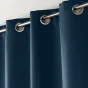 Rideau occultant à œillets 140 x 180 cm – Uni Navy – Petite hauteur –