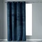 Rideau tamisant a oeillets 140 x 240 cm velours Velvetine Bleu marine