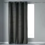 Rideau a oeillets 140 x 240 cm velours uni velvetine Anthracite