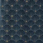 Rideau a oeillets 140 x 240 cm velours imprime or azureor Sans
