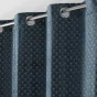 Rideau a oeillets 140 x 240 cm velours imprime or azureor Sans