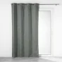 Rideau a oeillets 140 x 260 cm 100% occultant/chambray uni Crepuscule Anthracite
