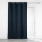 Rideau a oeillets 140 x 260 cm 100% occultant/chambray uni Crepuscule Bleu