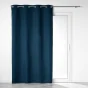 Rideau a oeillets 140 x 260 cm 100% occultant/microfibre unie obscure Marine
