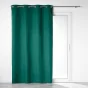 Rideau a oeillets 140 x 260 cm 100% occultant/microfibre unie obscure Emeraude