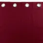 Rideau a oeillets 140 x 260 cm 100% occultant/microfibre unie obscure Bordeaux