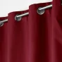 Rideau a oeillets 140 x 260 cm 100% occultant/microfibre unie obscure Bordeaux