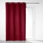 Rideau a oeillets 140 x 260 cm 100% occultant/microfibre unie obscure Bordeaux