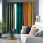 Rideau a oeillets 140 x 280 cm velours uni velvetine Jaune