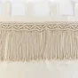 Rideau à Passants 140 X 240 Cm Polycoton Uni et Top Macrame, Samaya