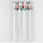 Rideau a oeillets 140 x 240 cm coton uni + +pompons Caracas Blanc