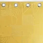 Rideau a oeillets 140 x 260 cm polyester imprime metallise lineor Jaune/or