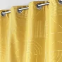 Rideau a oeillets 140 x 260 cm polyester imprime metallise lineor Jaune/or