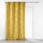 Rideau a oeillets 140 x 260 cm polyester imprime metallise lineor Jaune/or