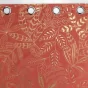 Rideau à oeillets 140 x 260 cm Imprimé métalillisé Belflor Terracotta/Or