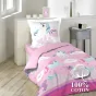 PARURE 2 P. 140 x 200 CM IMPRIME 42 FILS ALLOVER LICORNE
