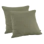 Pack double gaze de coton luxe housse de couette 240 x 220 cm + 2 taies d'oreiller 60 x 60 Romarin