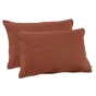Lot de 2 Taies d’Oreiller en Double Gaze de Coton – 50 x 70 cm – Terracotta
